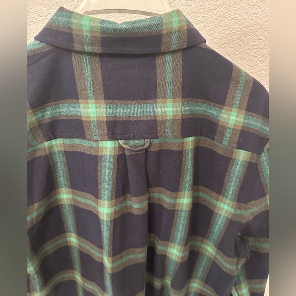 NWO Cotton On Vintage Remastered Shirt Mens M Long Sleeve Green Blue Button Down - Picture 6 of 7